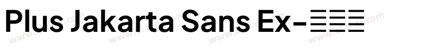 Plus Jakarta Sans Ex字体转换